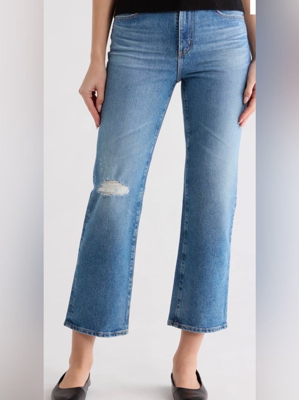 AG Adriano Goldschmied Light Blue High Waisted “Rhett” Straight Jeans - 31R